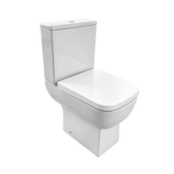 Scudo Choices Rimless Open Back Close Coupled Toilet With Cistern And Soft Close Seat - White