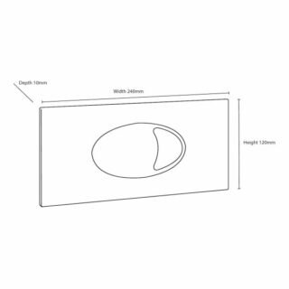 Scudo Large Dual Flush Plate For Cistern - Image 2