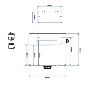 Scudo Concealed Cistern with Side Inlet - White - Image 2