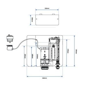 Scudo Concealed Cistern with Bottom Inlet - White - Image 2