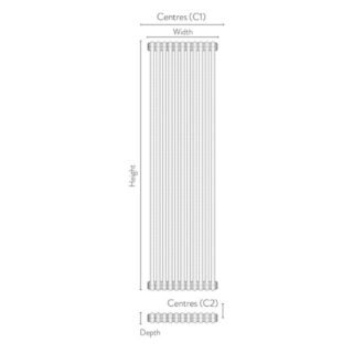 Scudo 2 Column Vertical Designer Radiator - White - Image 3