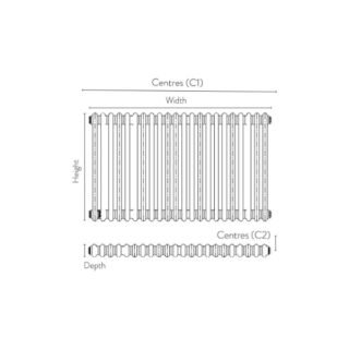 Scudo 2 Column Vertical Designer Radiator - White - Image 7