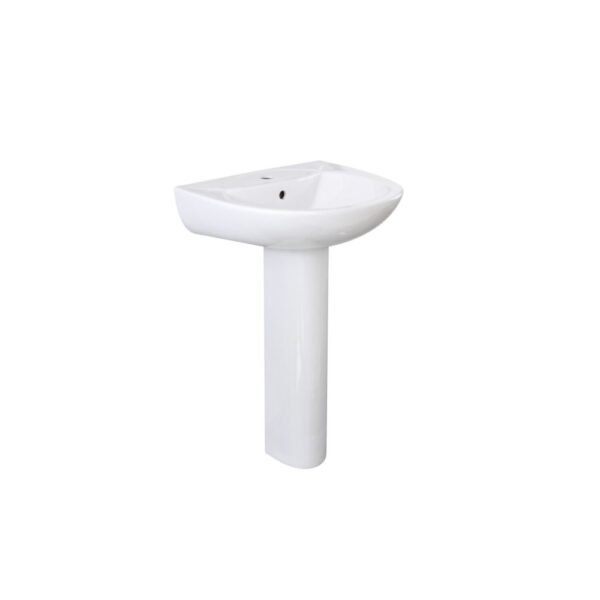 Scudo Pronto Basin With Full Pedestal - White