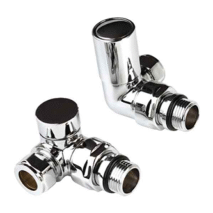 Kartell Corner Radiator Valve Pair - Chrome