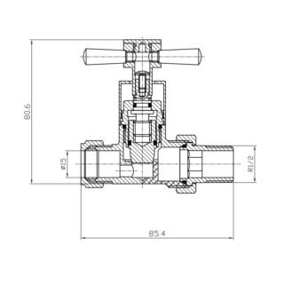 Kartell Straight Crosshead Manual Radiator Valve Pair - Chrome - Image 2