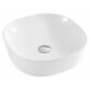Kartell Island Countertop Basin - 400mm Wide - No TH - Gloss White