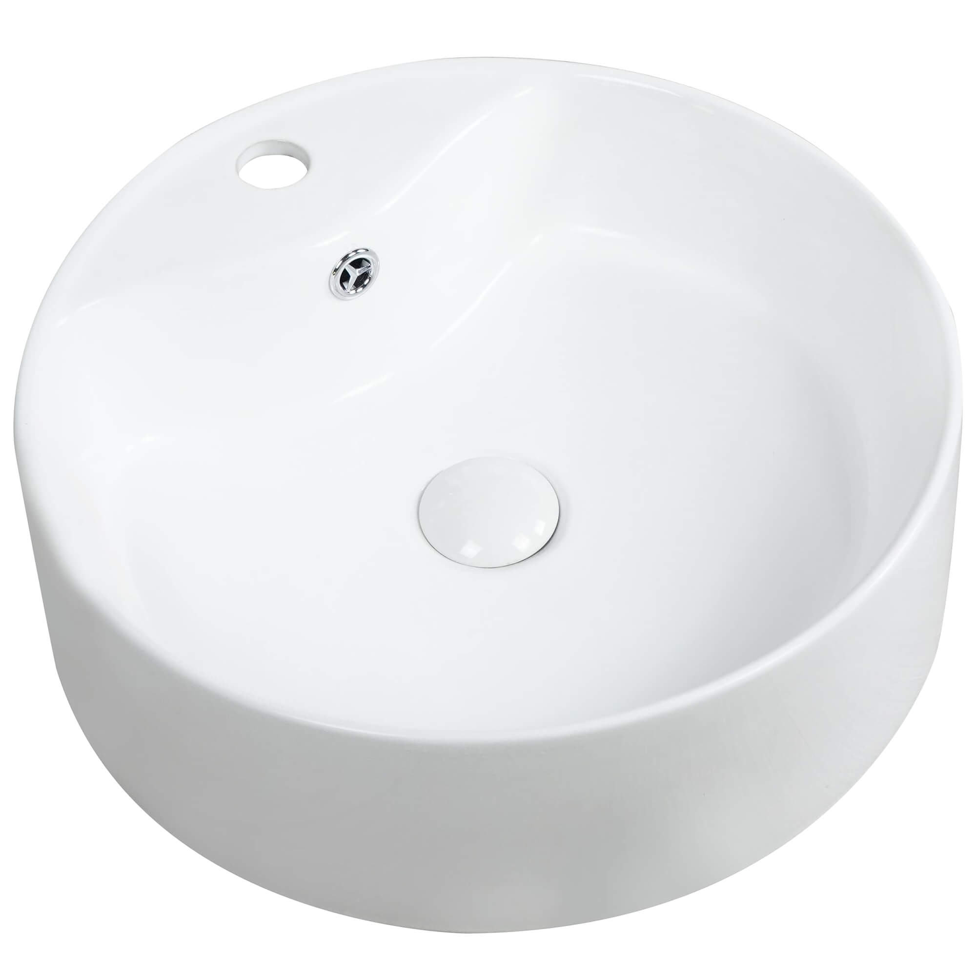 Kartell Karlo Countertop Basin - 460mm Wide - 1 TH - Gloss White