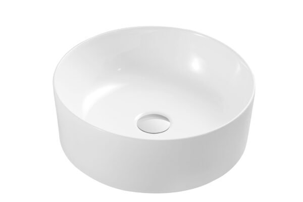 Kartell Lois Countertop Basin - 425mm Wide - No TH - Gloss White