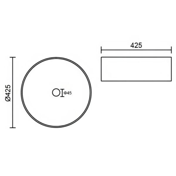 Kartell Lois Countertop Basin - 425mm Wide - No TH - Gloss White - Image 2