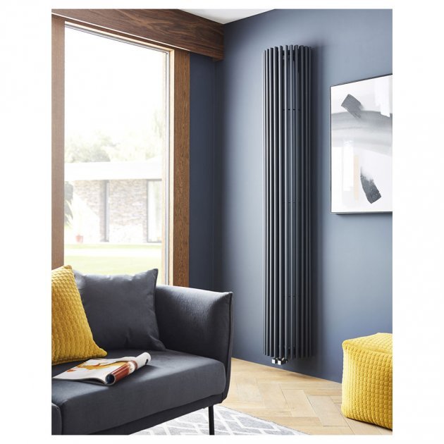 Kartell Cincinnati Vertical Designer Radiator - 2000mm X 351mm - Anthracite