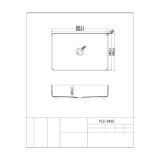 Scudo Core Rectangular Countertop Basin - 526mm Wide - Image 2
