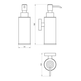 Scudo Delta Soap Dispenser - Chrome - Image 2