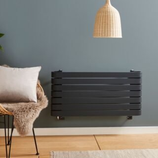Kartell Denver Horizontal Designer Radiator - Textured Grey - Image 2