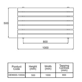 Kartell Denver Horizontal Designer Radiator - Textured Grey - Image 4