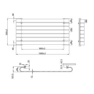 Kartell Denver Horizontal Designer Radiator - White - Image 4