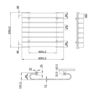 Kartell Denver Horizontal Designer Radiator - White - Image 3