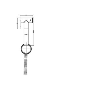 Scudo Douche Handset With Flexi Hose And Holder - Image 3