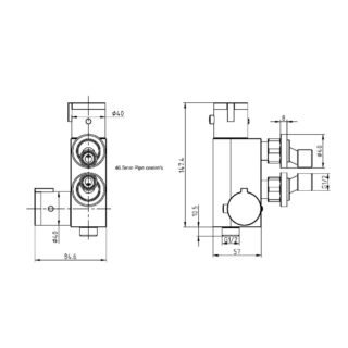 Scudo Thermostatic Vertical Valve For Douche - Image 3