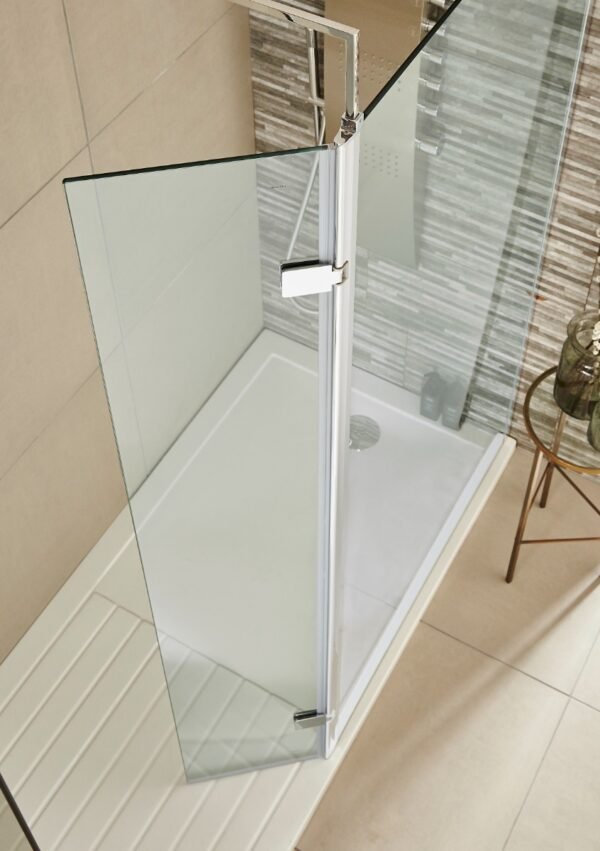 Kartell KV8 Hinged Wetroom Panel - 8mm Glass - 2000mm x 300mm