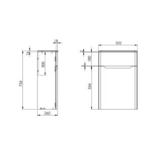 Scudo Ella Floor Standing WC Unit - 500mm Wide - Image 2