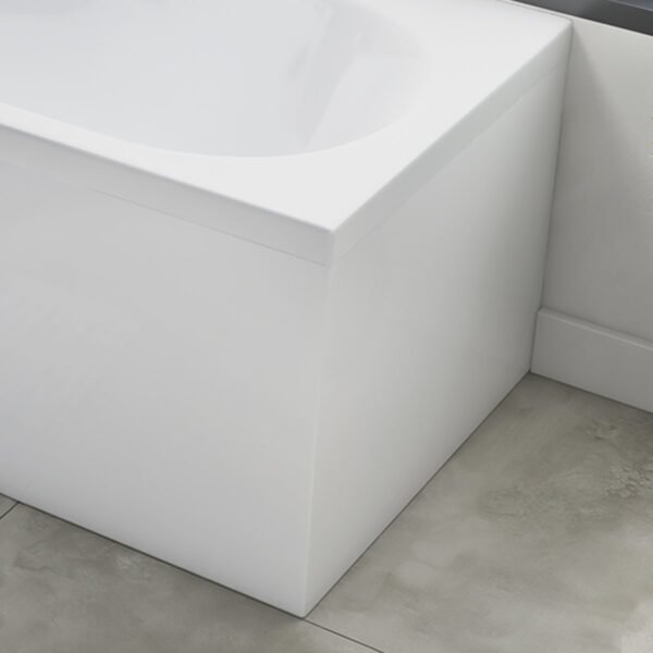 Scudo Waterproof Bath End Panel - Gloss White