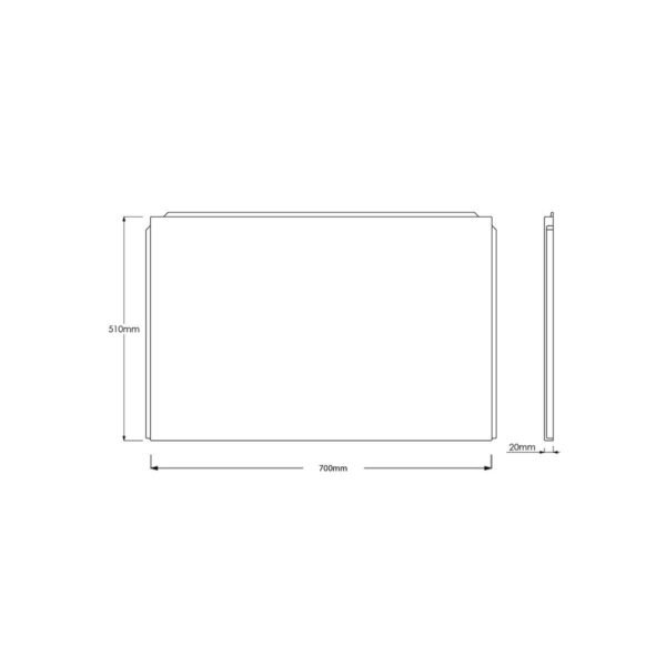Scudo Waterproof Bath End Panel - Gloss White - Image 2