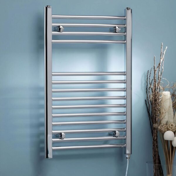 Kartell Electric Straight Heated Towel Rail - Chrome