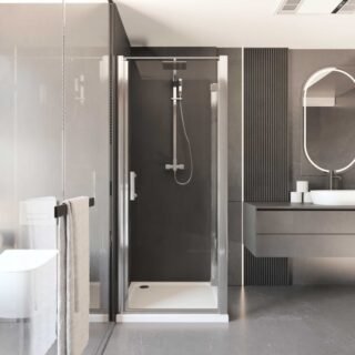 Kartell JT Fusion Just Trays Square Shower Tray With Waste - White - Image 2