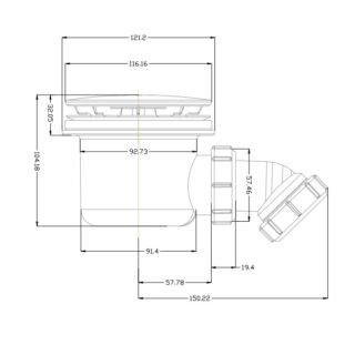 Kartell 90mm Fast Flow Shower Tray Waste - Image 2
