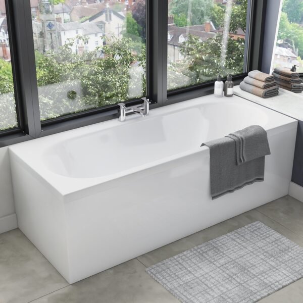 Scudo 1700mm Waterproof Bath Front Panel - Gloss White