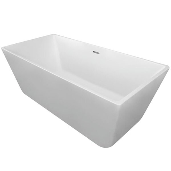 Kartell Kruze Rectangular Freestanding Bath - 1700mm x 800mm - No TH - Gloss White