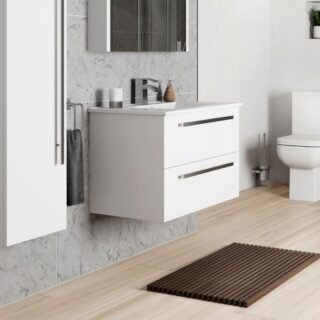 Kartell Purity 2 Drawer Wall Hung Vanity Unit With Slim Basin - 800mm Wide - 1 TH - Image 2