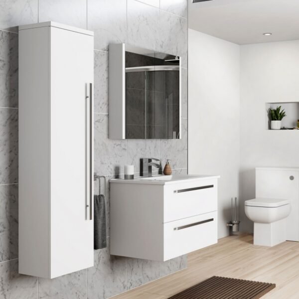 Kartell Purity 1 Door Wall Hung Tall Storage Unit - 1400mm High - Image 2