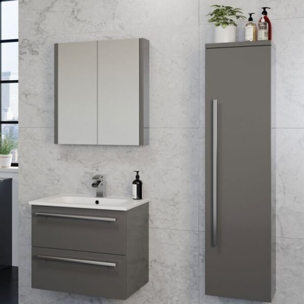 Kartell Purity 1 Door Wall Hung Tall Storage Unit - 1400mm High - Image 3