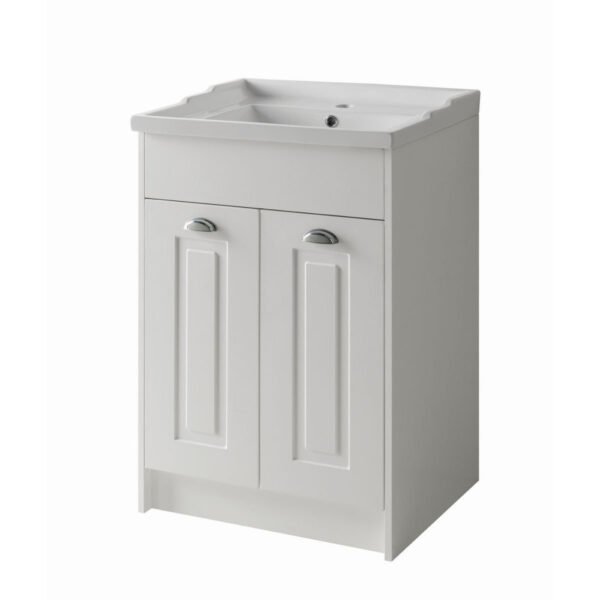 Kartell Astley 2 Door Floor Standing Vanity Unit With Basin - 590mm Wide - 1 TH