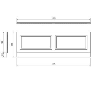 Kartell Astley Bath Front Panel - Image 2