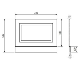 Kartell Astley Bath End Panel - Image 3
