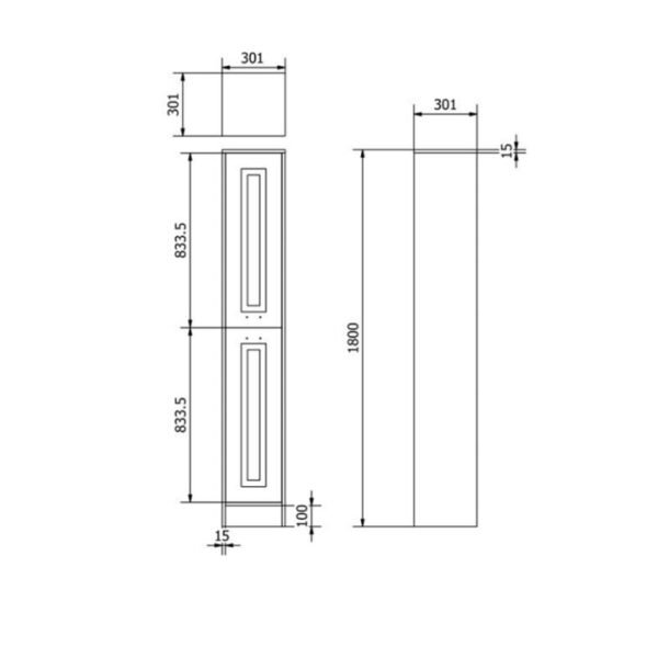 Kartell Astley 2 Door Tall Storage Unit - 1800mm High - Image 2