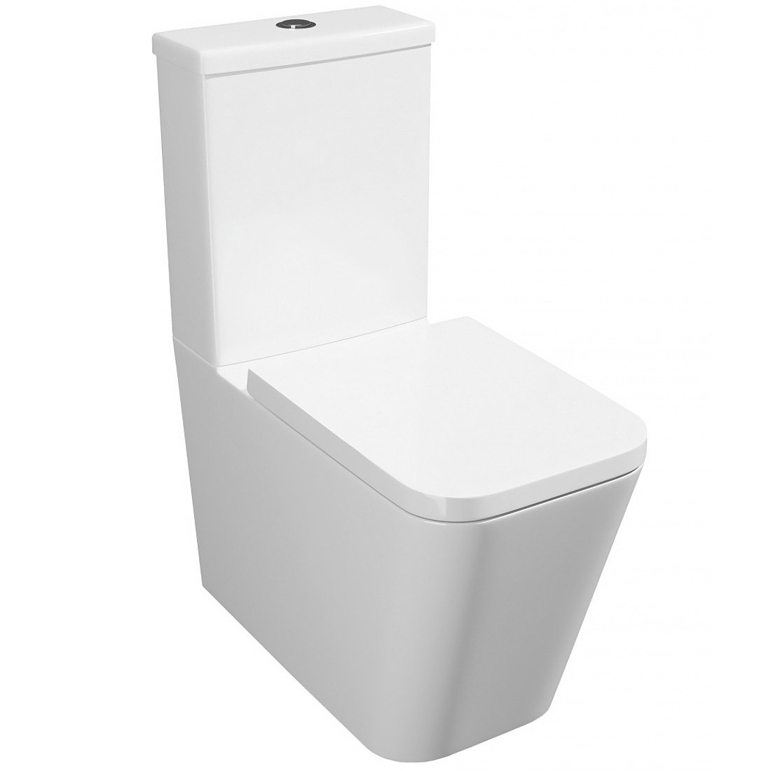 Kartell Genoa Closed Back Close Coupled Toilet With Cistern And Soft Close Seat - White
