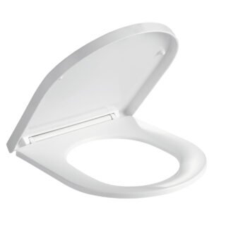 Kartell Genoa Round Rimless Comfort Height Close Coupled Toilet With Cistern And Soft Close Seat - White - Image 2