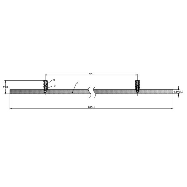 Kartell Purity Furniture Handle - 800mm Long - Image 2