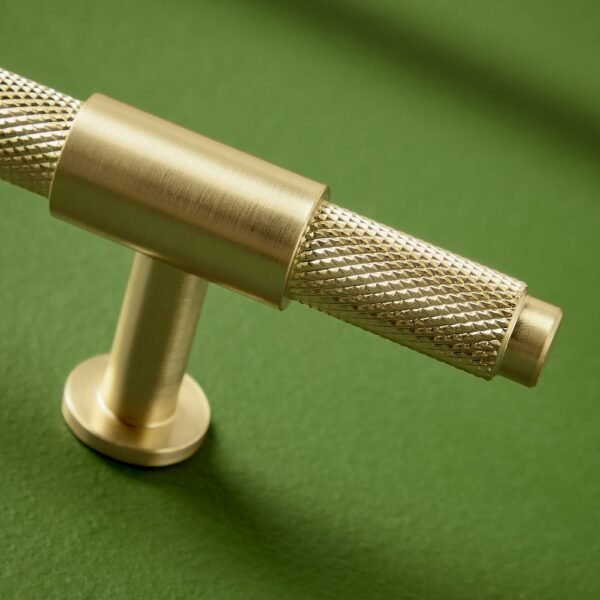 Scudo Knurled T Bar Furniture Handle - 95mm Wide - Image 7