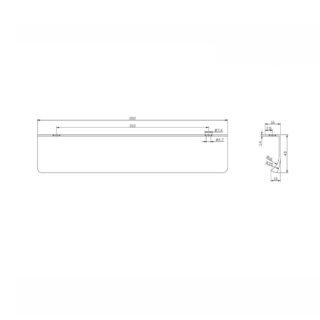 Scudo Flat Furniture Handle - 200mm Wide - Image 2