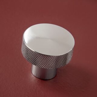 Scudo Knurled Round Furniture Handle - 42.5mm Wide - Image 2