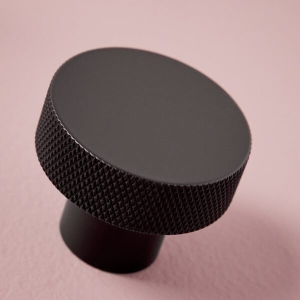 Scudo Knurled Round Furniture Handle - 42.5mm Wide - Image 4