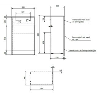 Kartell Impakt Floor Standing WC Unit - 500mm Wide - Gloss White - Image 2