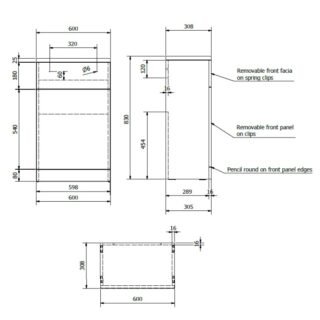 Kartell Impakt Floor Standing WC Unit - 600mm Wide - Gloss White - Image 2