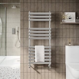 Scudo InStyle Straight Heated Towel Rail - Chrome - Image 4
