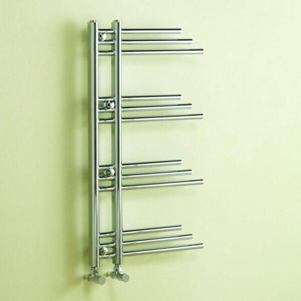 Kartell New York Vertical Designer Heated Towel Rail - 900mm X 500mm - Chrome