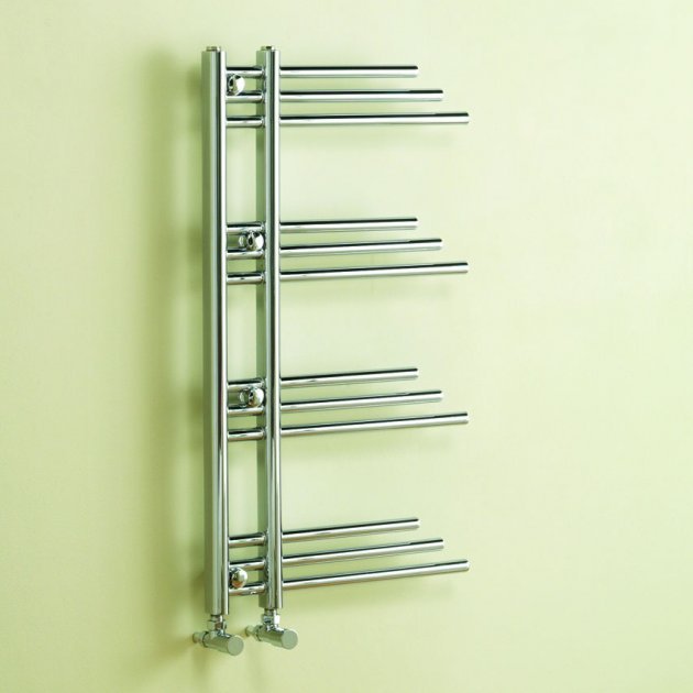 Kartell New York Vertical Designer Heated Towel Rail - 900mm X 500mm - Chrome